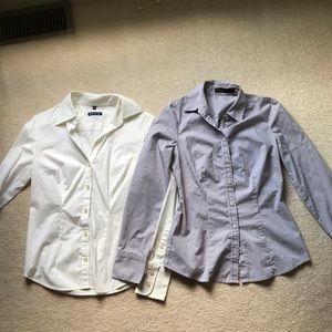 2 button up long sleeve tops